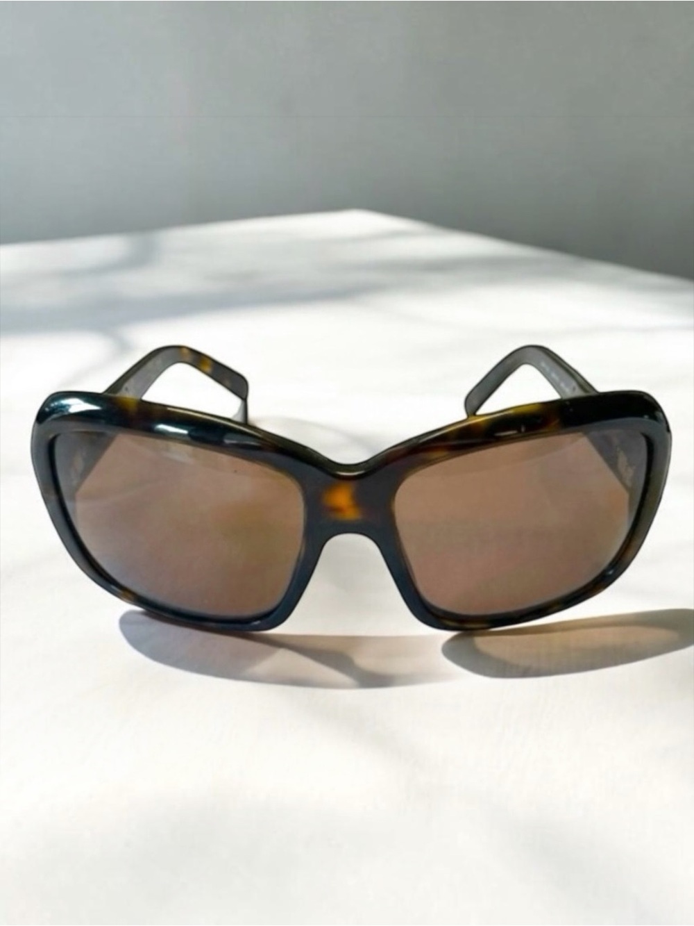 PRADA SPR19L 58/16 130 Women's Sunglasses Tortoise / Dark
Grey Lens ITALY